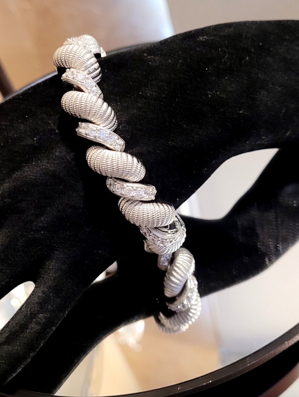 Judith Ripka Sterling Silver Diamonique San Marco Bracelet. Size 7. New - Picture 4 of 15